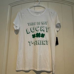 Lucky brand size small. Color is green and white